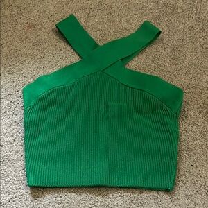 Sculpt Knit Criss Cross Cropped Tank